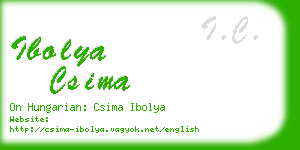 ibolya csima business card